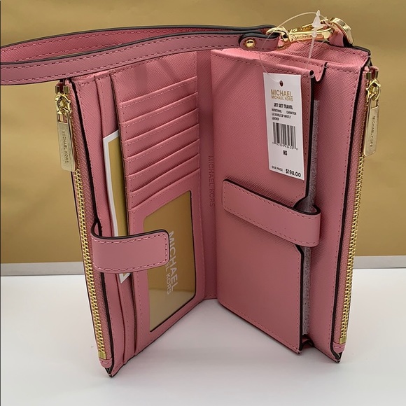 MICHAEL KORS LG DOUBLE ZIP WRISTLET CARNATION - Picture 12 of 16